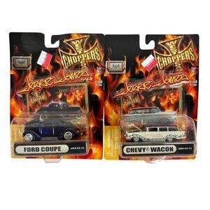 Jesse James West Coast Choppers Chevy Wagon And Ford Coupe Lot 1:64 Diecast NEW